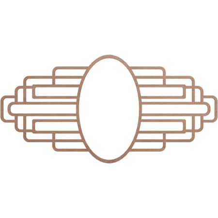 Ekena Millwork Wood Fretwork Pierced Medallion, 30"W x 15"H x 8 1/4"IW x 14 1/4"IH x 3/8"T, Wood (Paint Grade) CMWP30X15X0375EBMF